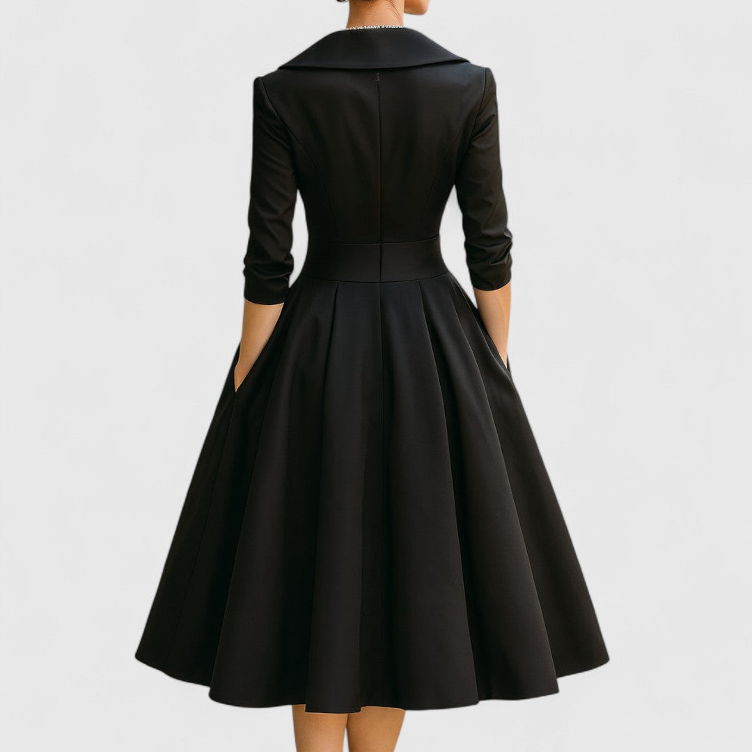 Rosalie | Elegant midi dress with a subtle shine