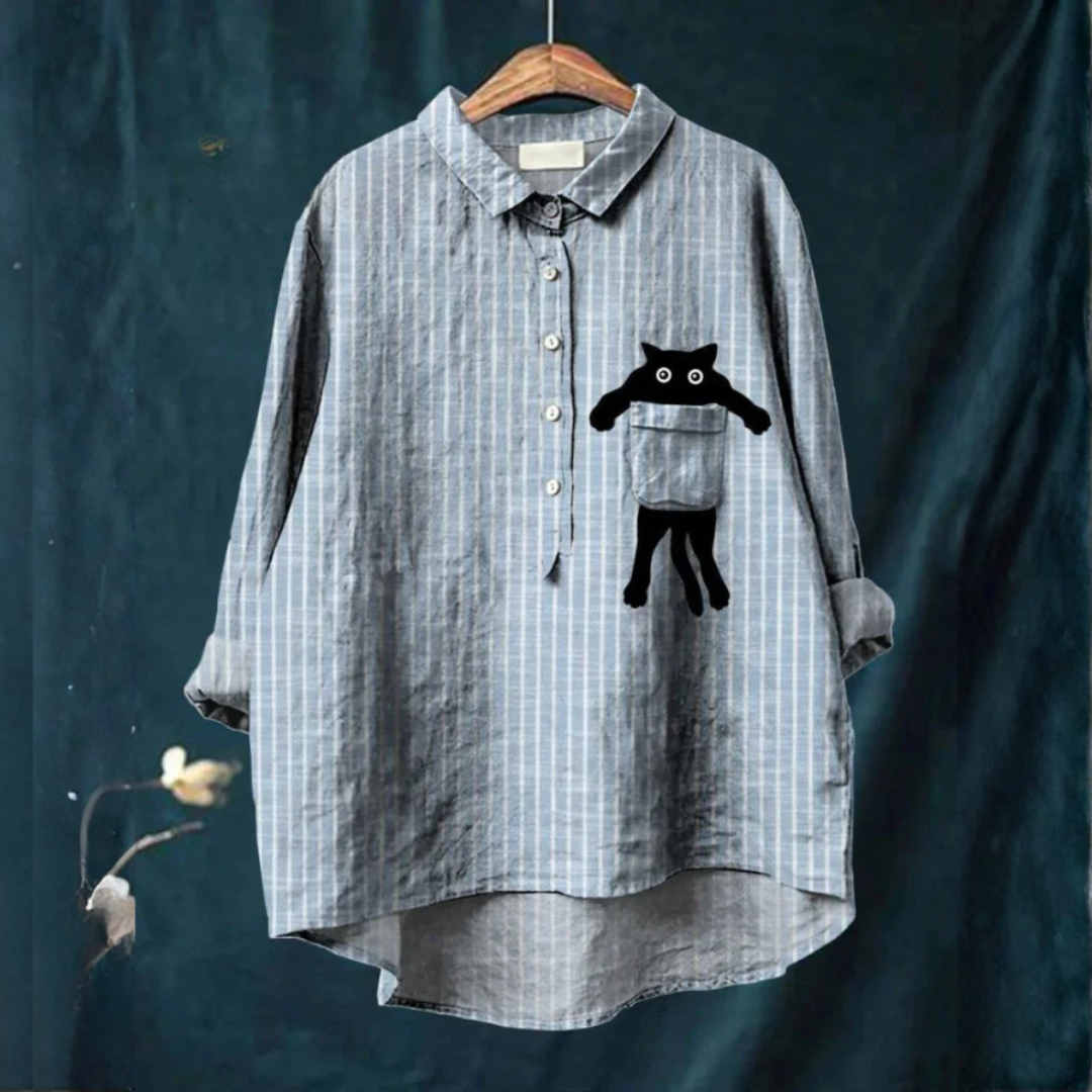 Paola – Linen Pattern Shirt