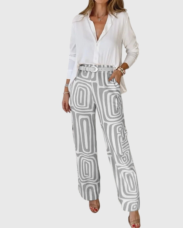 Clara | Stylish Pants + Free Blouse & Belt
