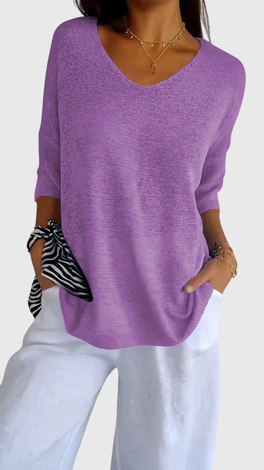 Clara | Elegant V-Neck Top