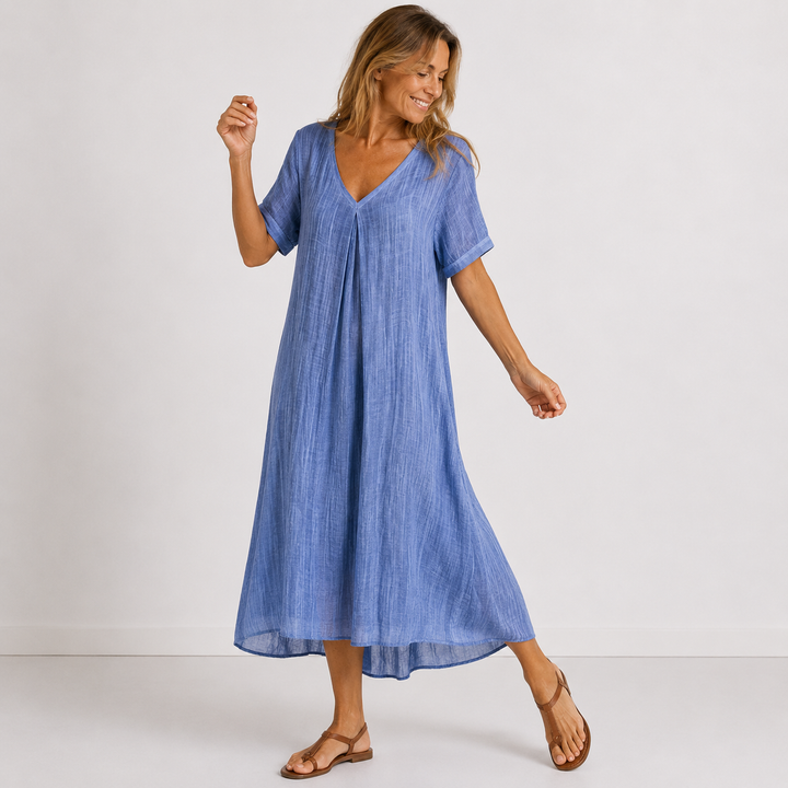 Viola | Relaxed V-Neck Maxi Dress