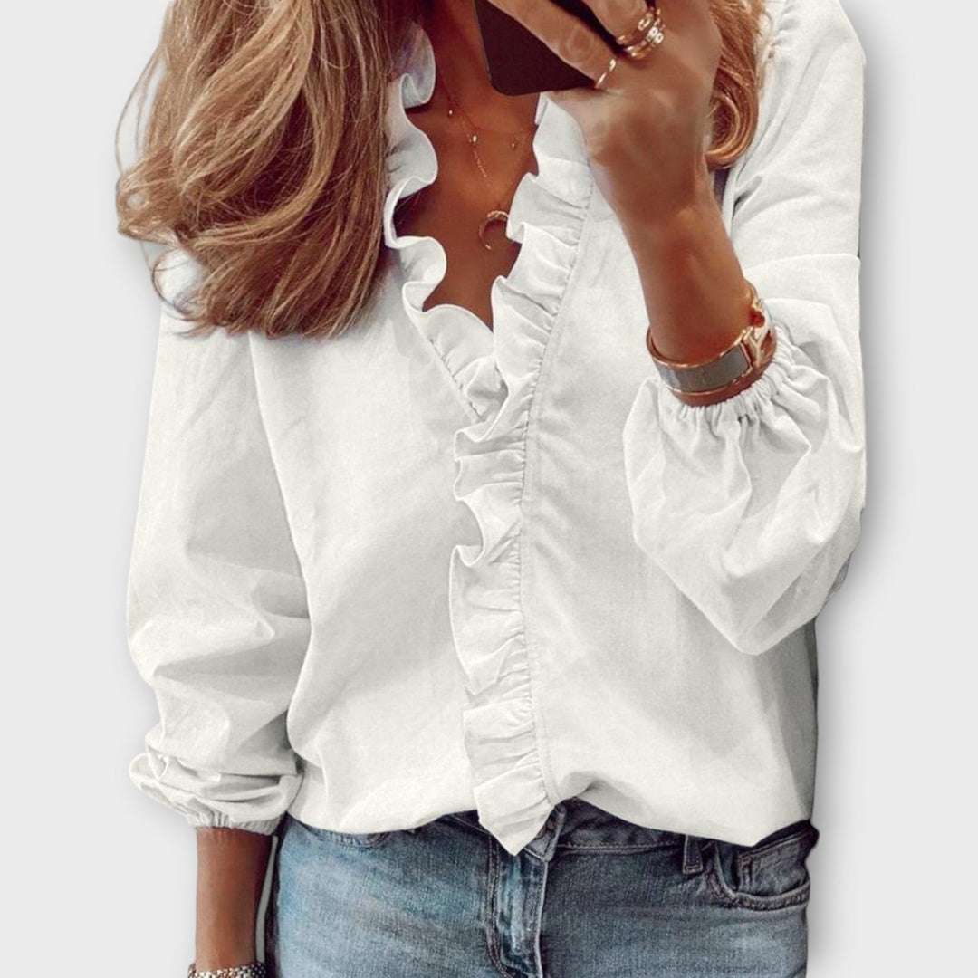Clara | Elegant Ruffled Blouse