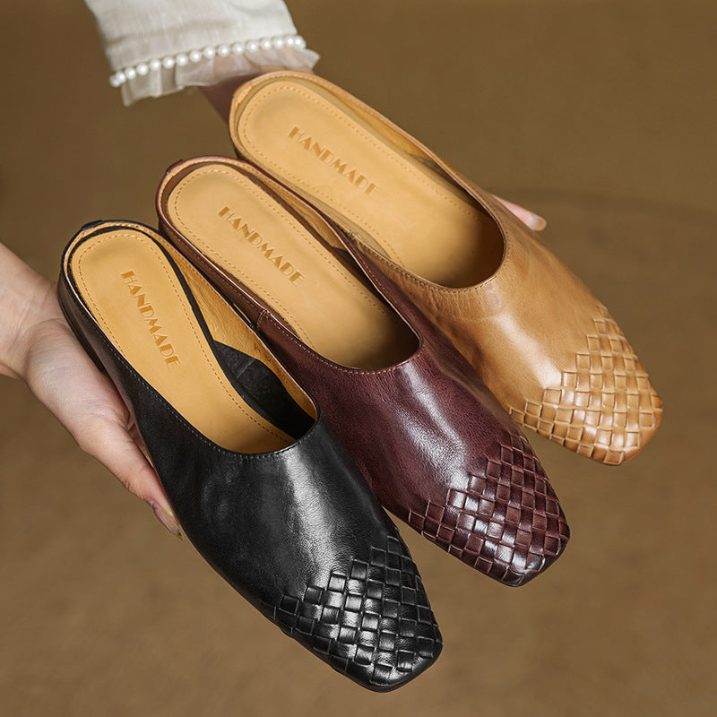 Helma Textured Pattern Mules