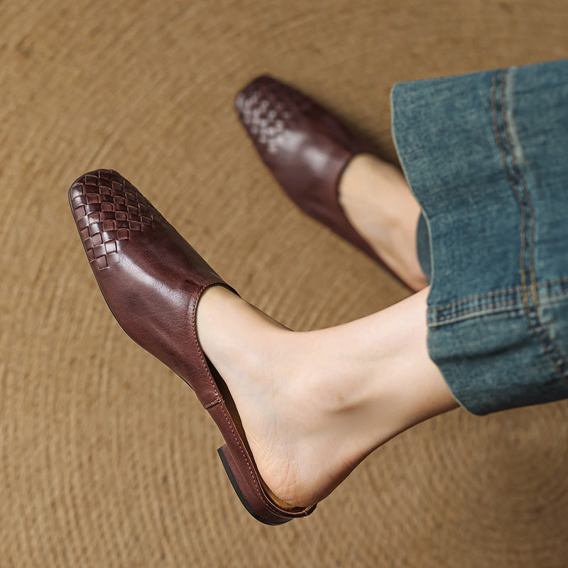 Helma Textured Pattern Mules
