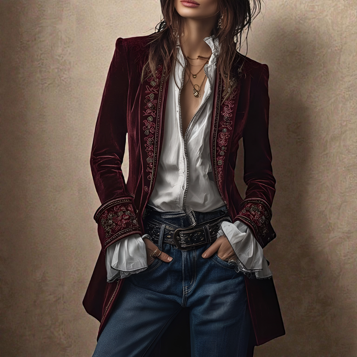 Nuria™ | Elegant Velvet Jacket