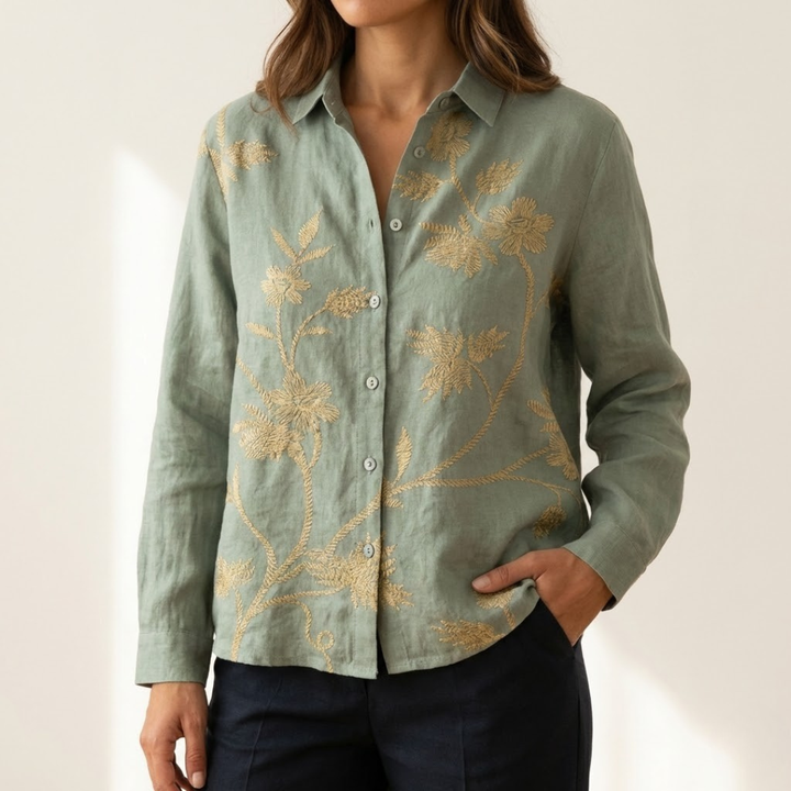 Tiziana – Printed Linen Shirt