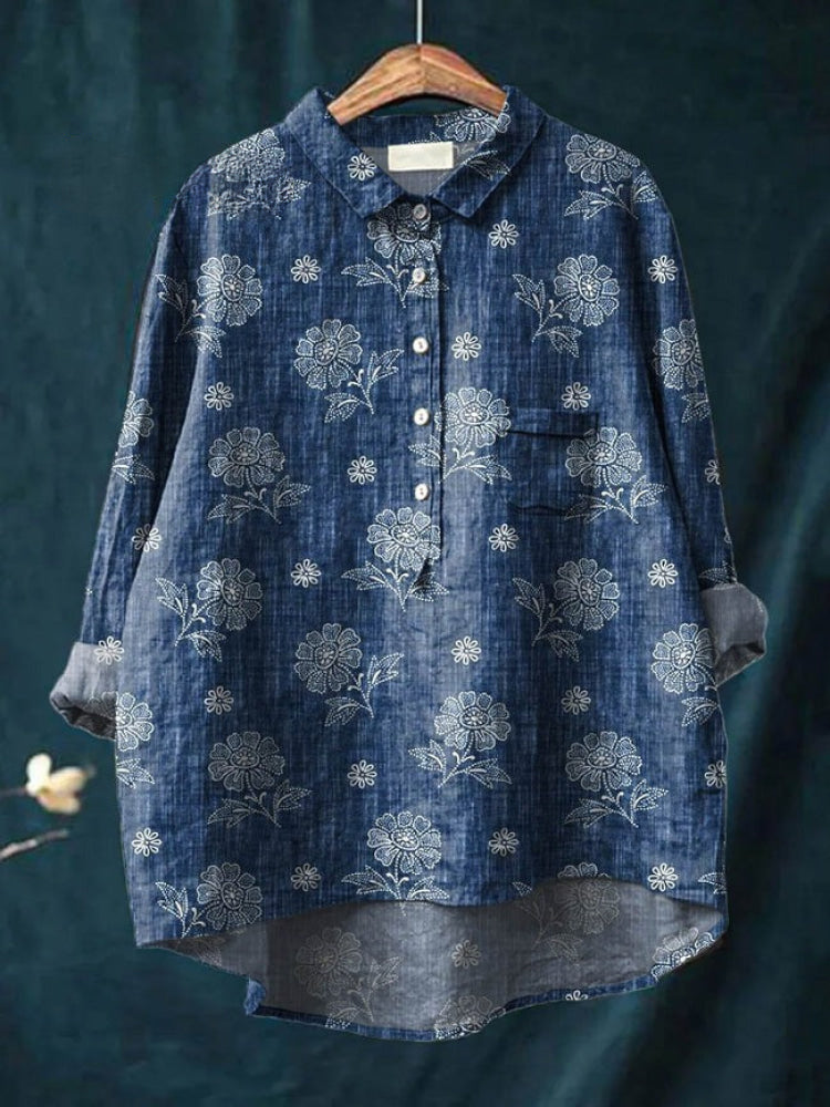 Tiziana – Linen Printed Shirt