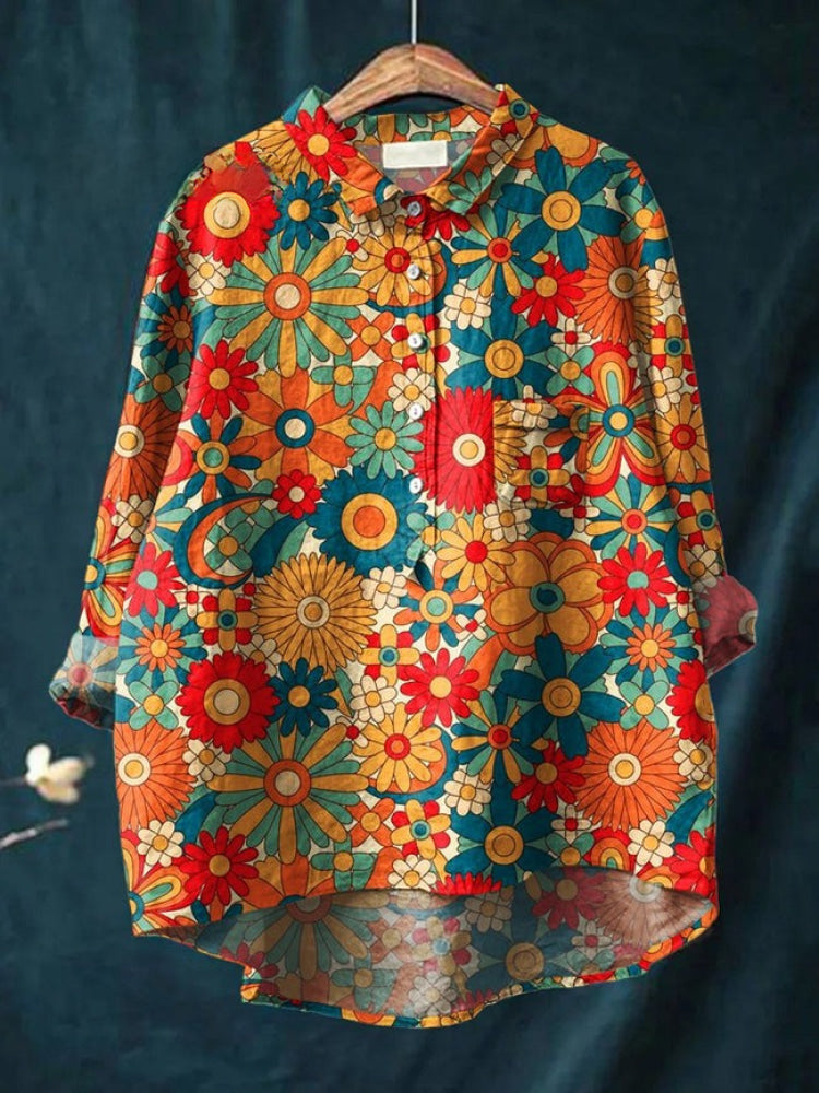 Tiziana – Linen Printed Shirt
