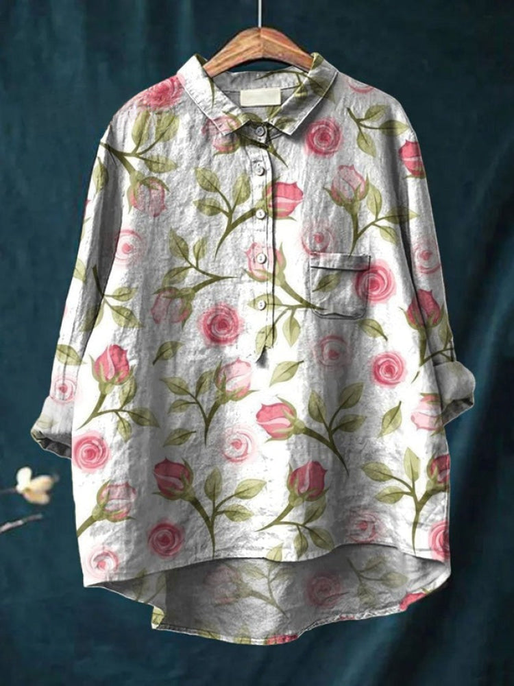 Tiziana – Linen Pattern Shirt