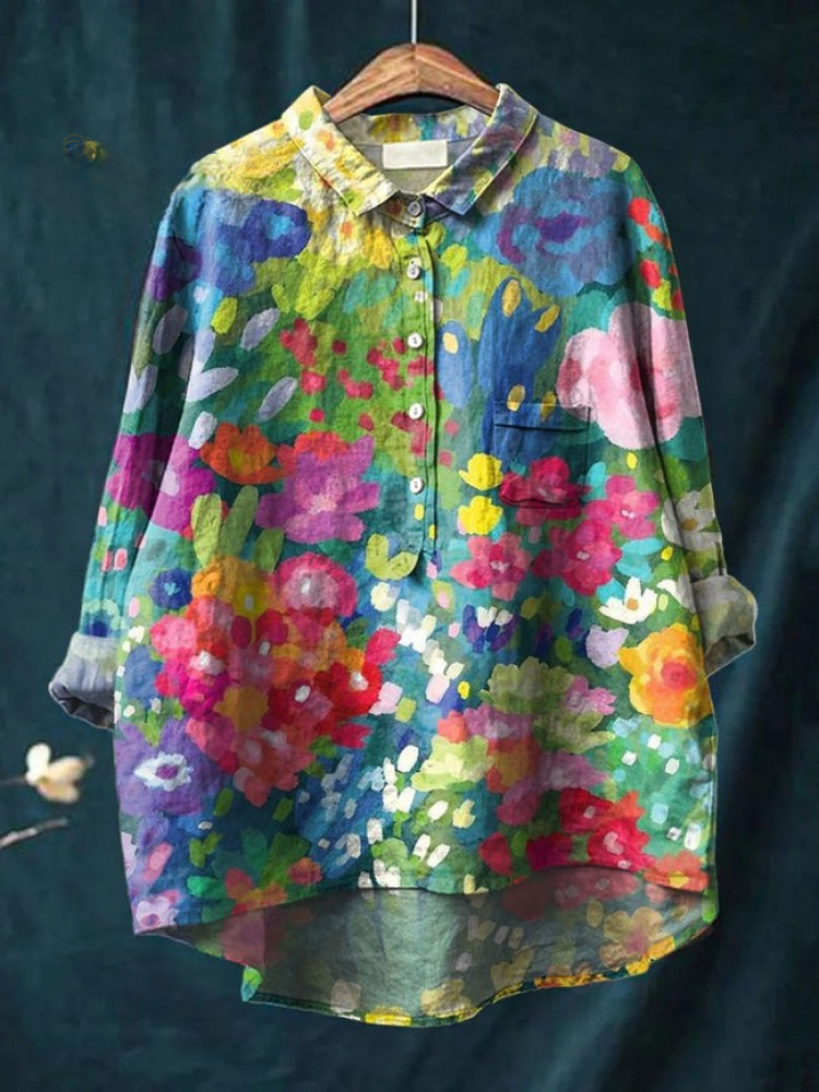 Tiziana – Linen Pattern Shirt