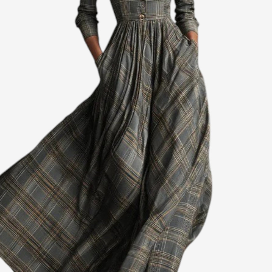 Laila™ Chic Checkered Dress