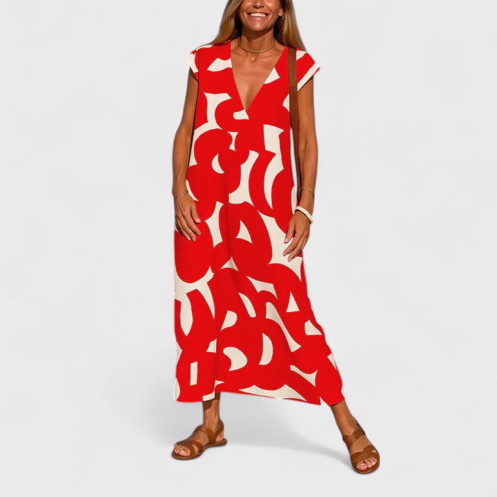 Clara | Flowing V-Neck Dress